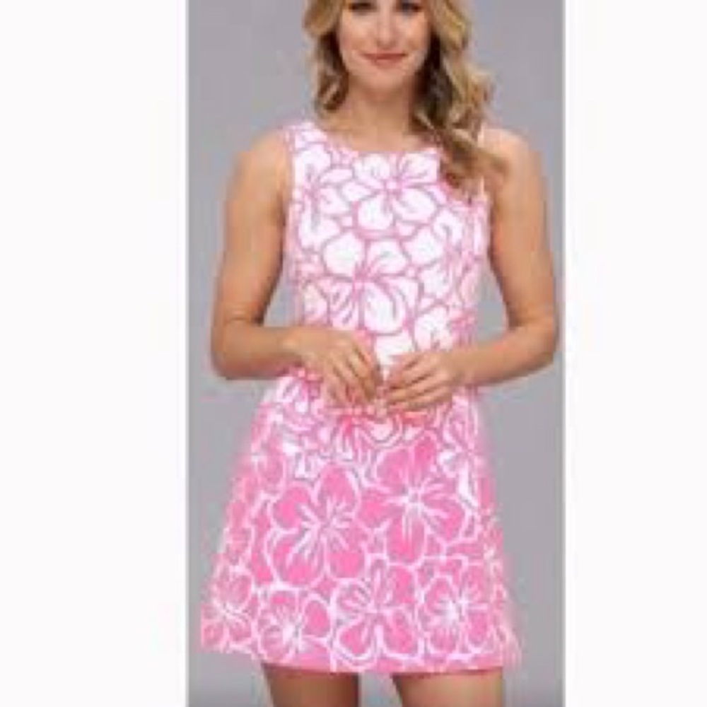 Lilly Pulitzer Pink and White Floral Mini Dress